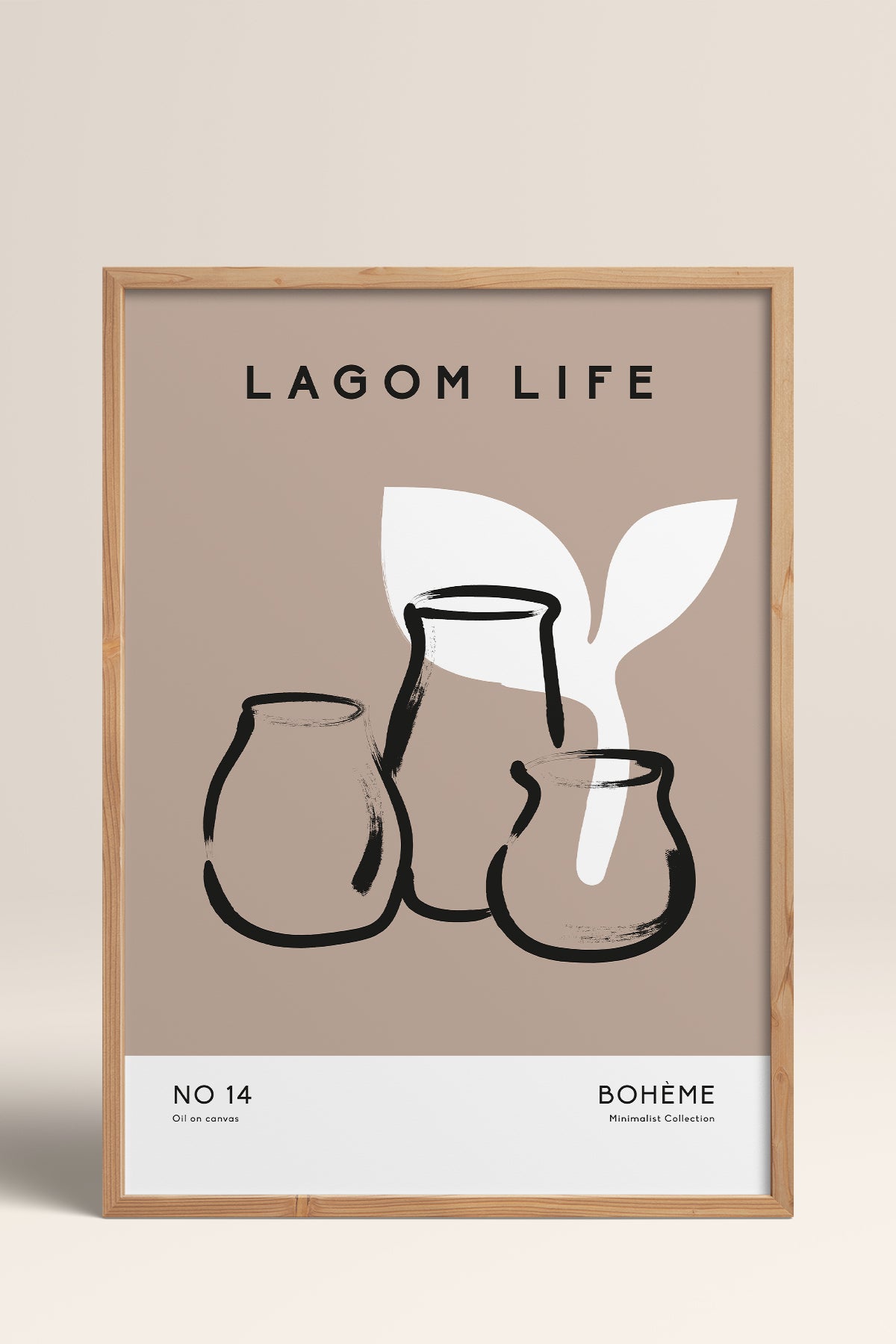 HOMEPACK Ahşap Çerçeveli Tablo Çerçeveli Poster Sanatsal Modern Duvar Dekoru BOHEMIAN-04