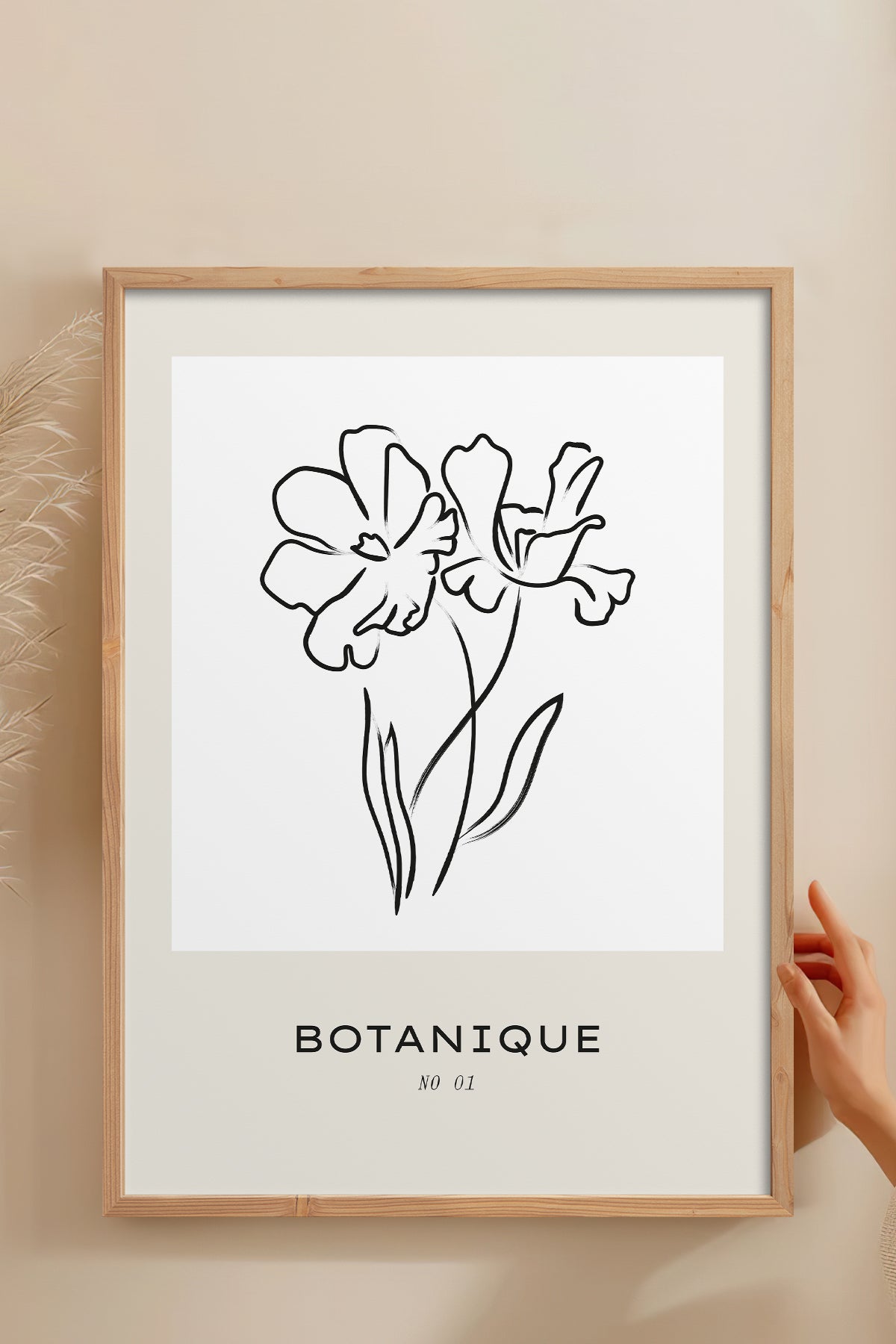 HOMEPACK Ahşap Çerçeveli Tablo Çerçeveli Poster Sanatsal Modern Duvar Dekoru BOHEMIAN-05