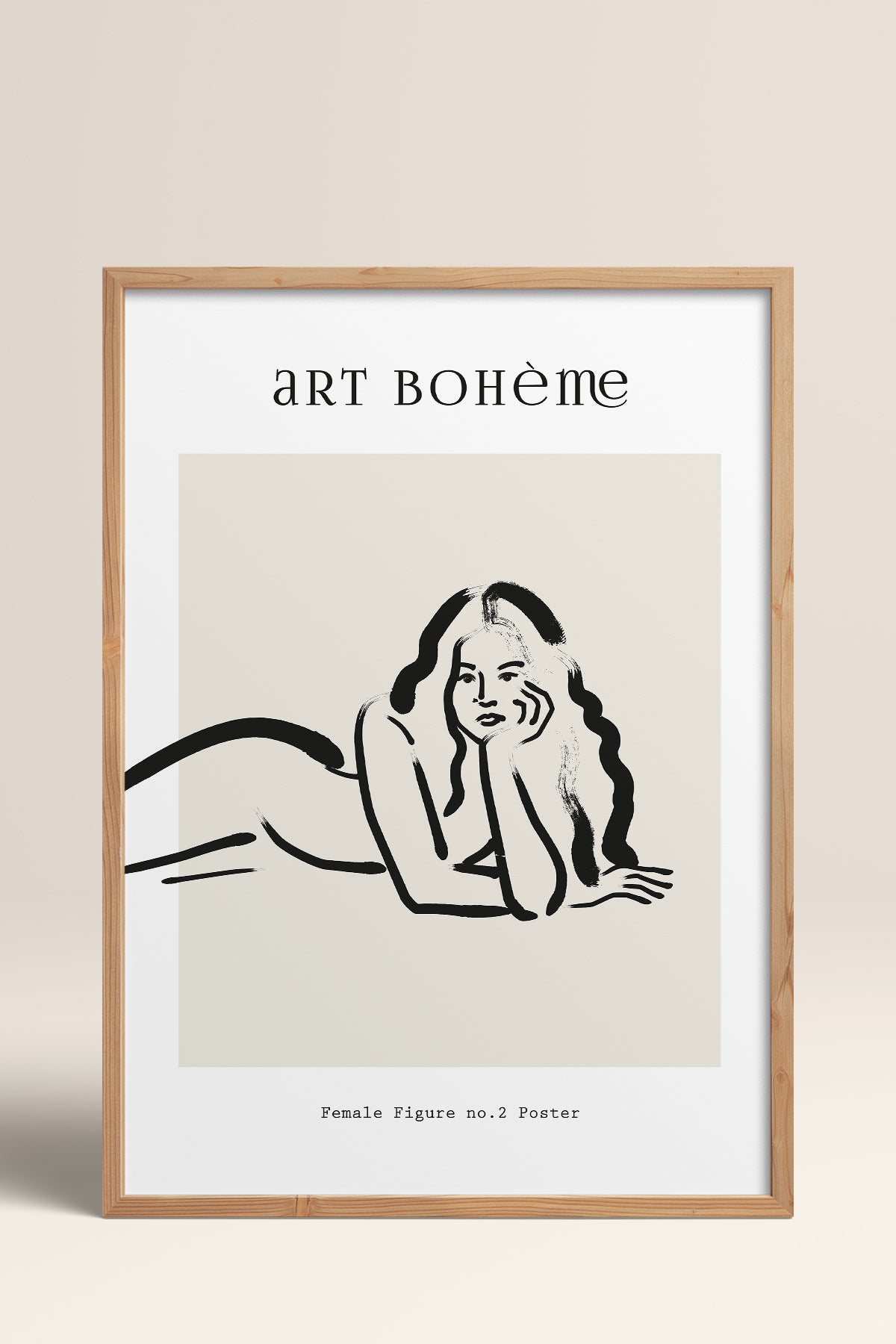 HOMEPACK Ahşap Çerçeveli Tablo Çerçeveli Poster Sanatsal Modern Duvar Dekoru BOHEMIAN-06