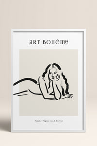 HOMEPACK Ahşap Çerçeveli Tablo Çerçeveli Poster Sanatsal Modern Duvar Dekoru BOHEMIAN-06