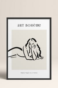 HOMEPACK Ahşap Çerçeveli Tablo Çerçeveli Poster Sanatsal Modern Duvar Dekoru BOHEMIAN-06