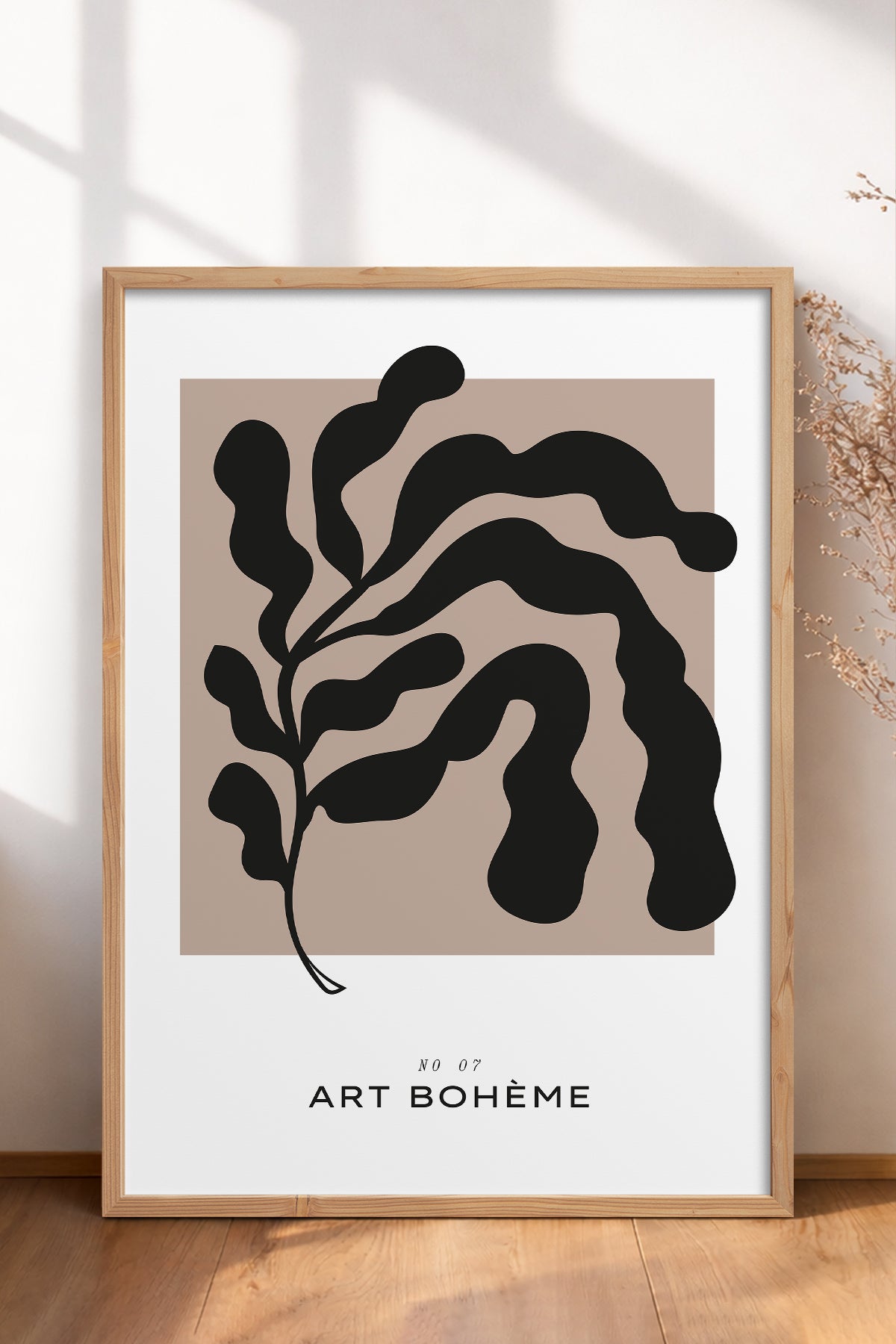 HOMEPACK Ahşap Çerçeveli Tablo Çerçeveli Poster Sanatsal Modern Duvar Dekoru BOHEMIAN-07