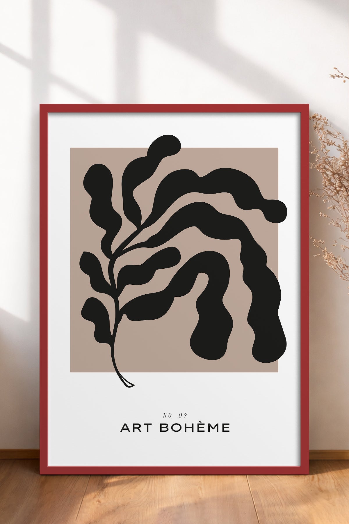 HOMEPACK Ahşap Çerçeveli Tablo Çerçeveli Poster Sanatsal Modern Duvar Dekoru BOHEMIAN-07