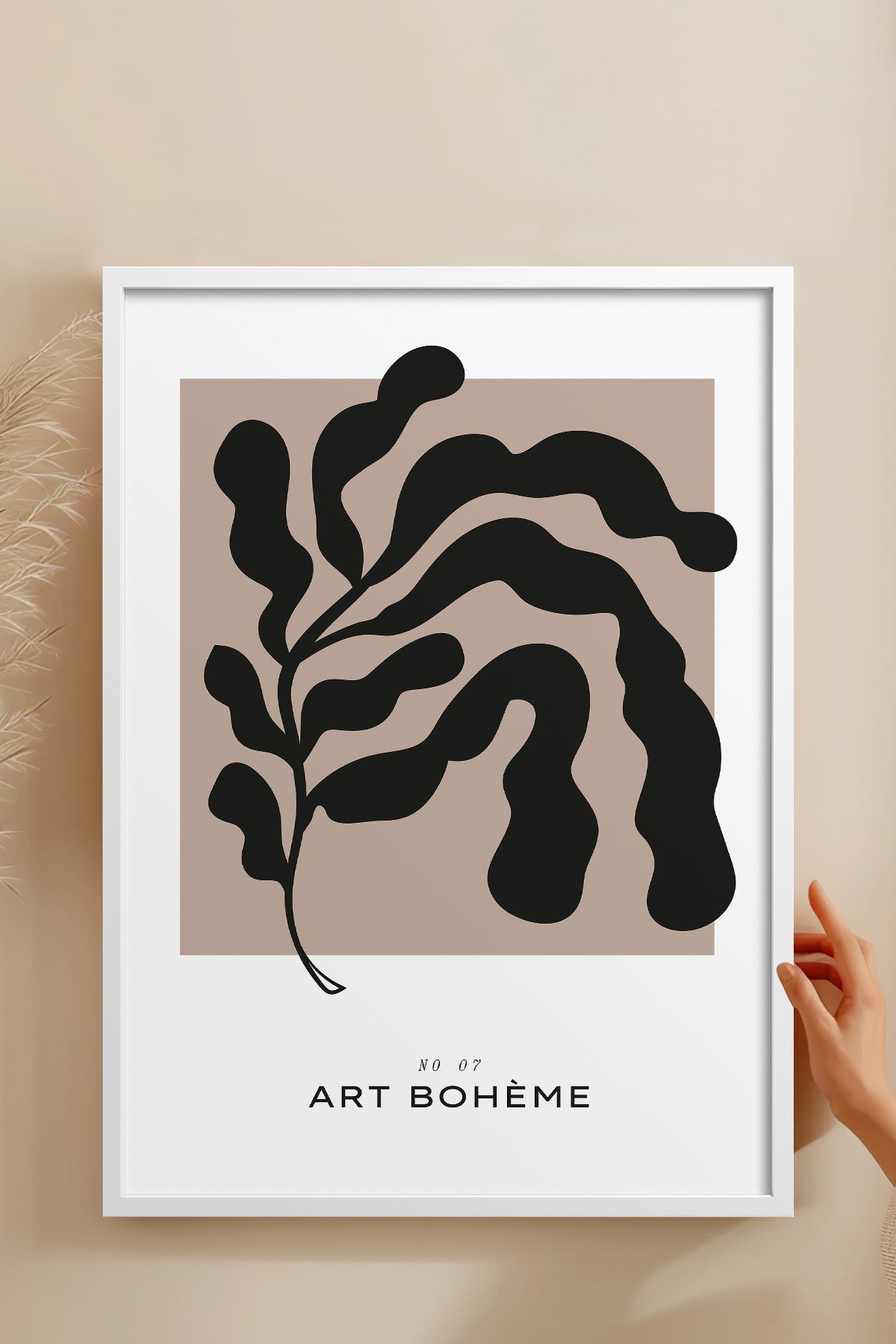 HOMEPACK Ahşap Çerçeveli Tablo Çerçeveli Poster Sanatsal Modern Duvar Dekoru BOHEMIAN-07