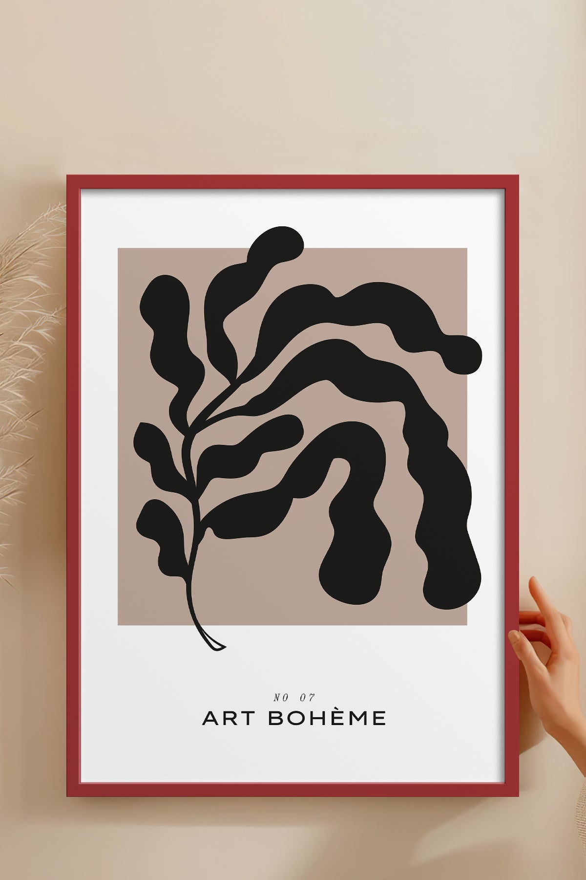 HOMEPACK Ahşap Çerçeveli Tablo Çerçeveli Poster Sanatsal Modern Duvar Dekoru BOHEMIAN-07