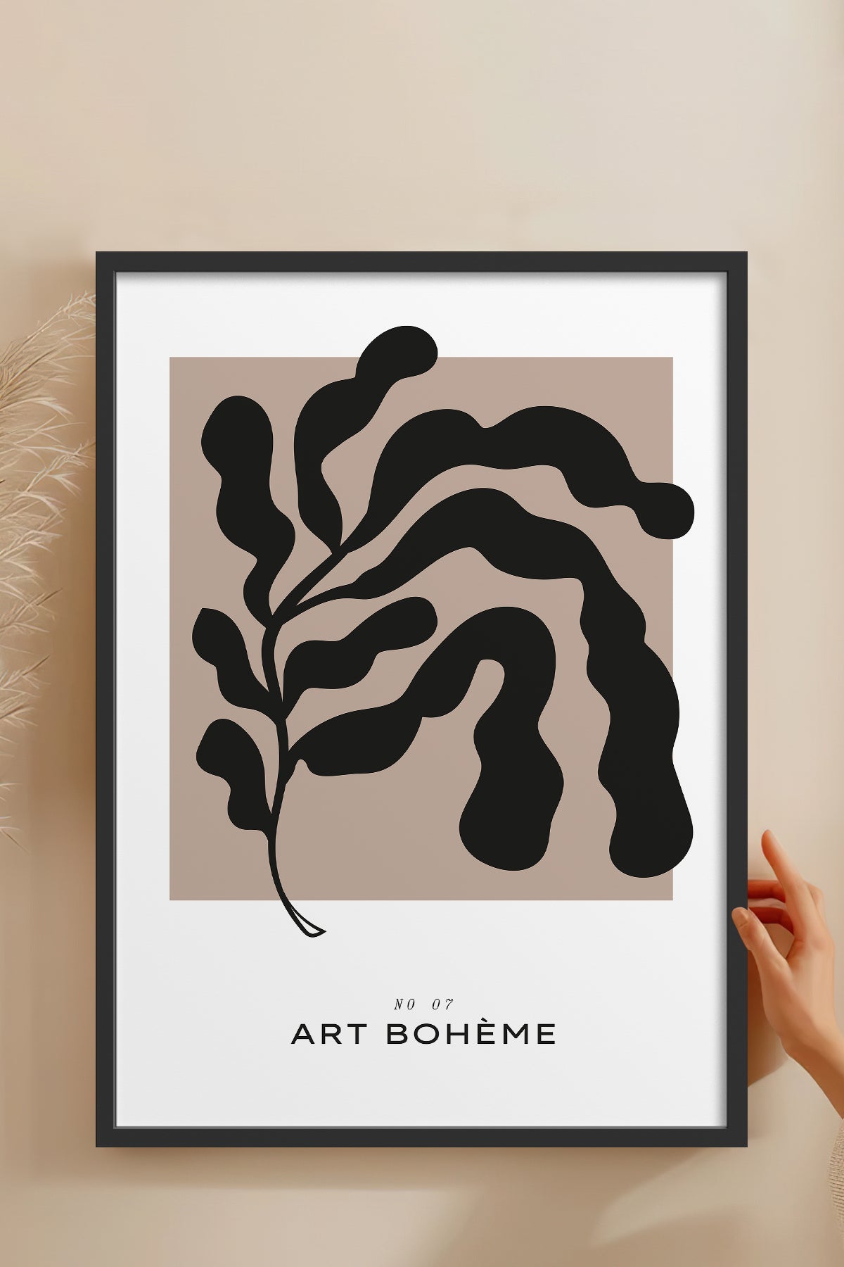 HOMEPACK Ahşap Çerçeveli Tablo Çerçeveli Poster Sanatsal Modern Duvar Dekoru BOHEMIAN-07