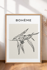 HOMEPACK Ahşap Çerçeveli Tablo Çerçeveli Poster Sanatsal Modern Duvar Dekoru BOHEMIAN-08
