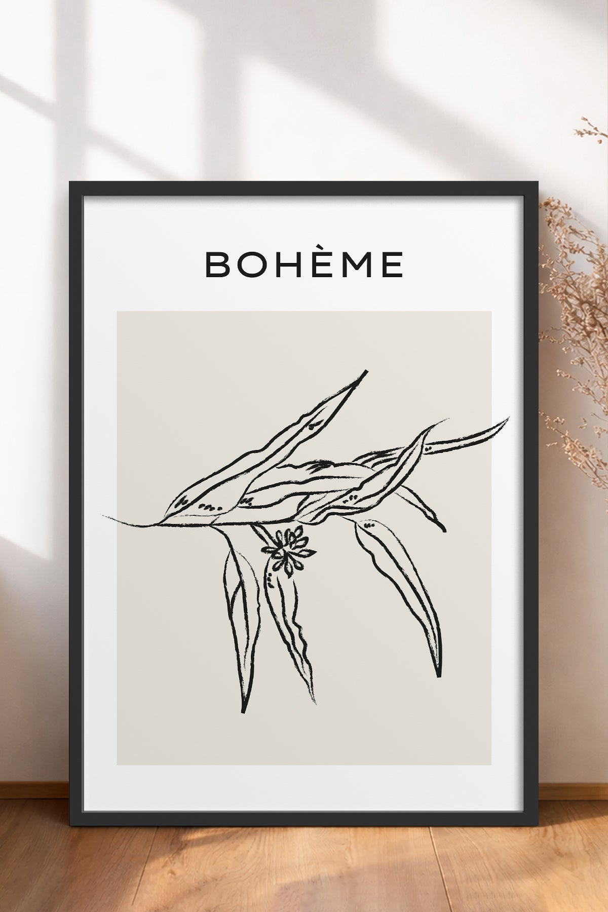 HOMEPACK Ahşap Çerçeveli Tablo Çerçeveli Poster Sanatsal Modern Duvar Dekoru BOHEMIAN-08