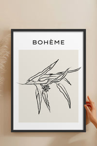 HOMEPACK Ahşap Çerçeveli Tablo Çerçeveli Poster Sanatsal Modern Duvar Dekoru BOHEMIAN-08