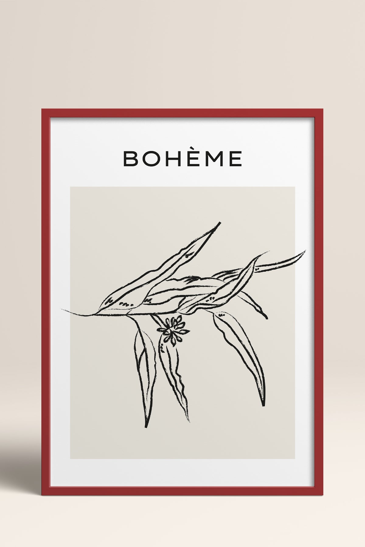 HOMEPACK Ahşap Çerçeveli Tablo Çerçeveli Poster Sanatsal Modern Duvar Dekoru BOHEMIAN-08