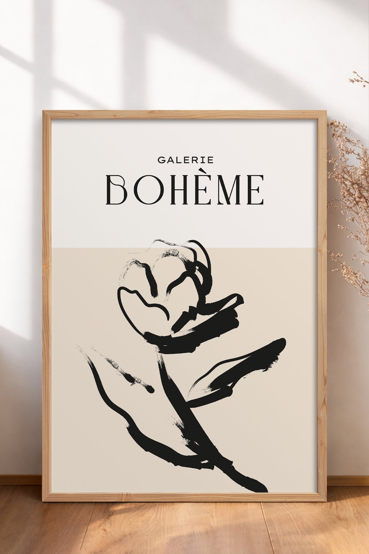 HOMEPACK Ahşap Çerçeveli Tablo Çerçeveli Poster Sanatsal Modern Duvar Dekoru BOHEMIAN-09