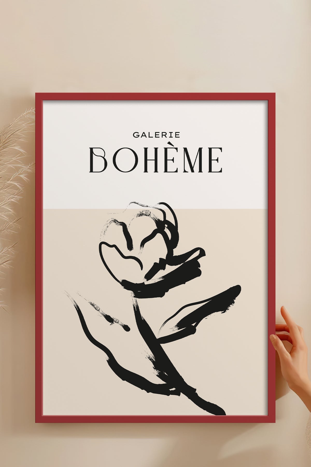 HOMEPACK Ahşap Çerçeveli Tablo Çerçeveli Poster Sanatsal Modern Duvar Dekoru BOHEMIAN-09