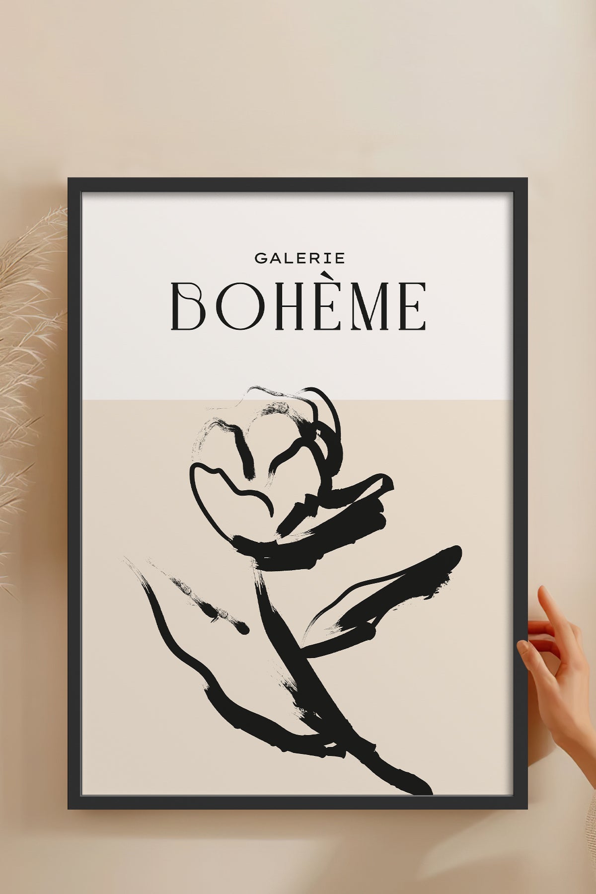 HOMEPACK Ahşap Çerçeveli Tablo Çerçeveli Poster Sanatsal Modern Duvar Dekoru BOHEMIAN-09