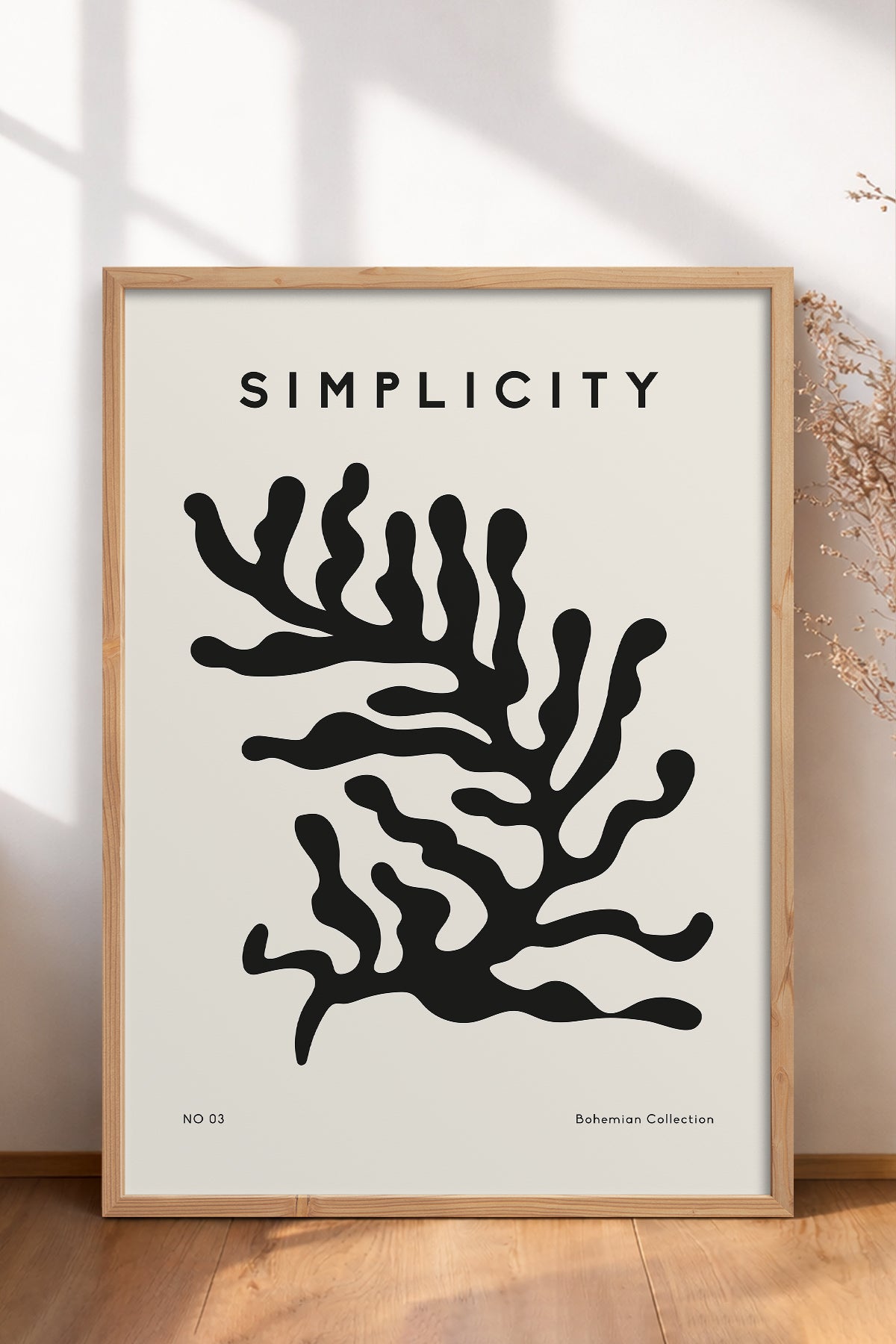 HOMEPACK Ahşap Çerçeveli Tablo Çerçeveli Poster Sanatsal Modern Duvar Dekoru BOHEMIAN-10