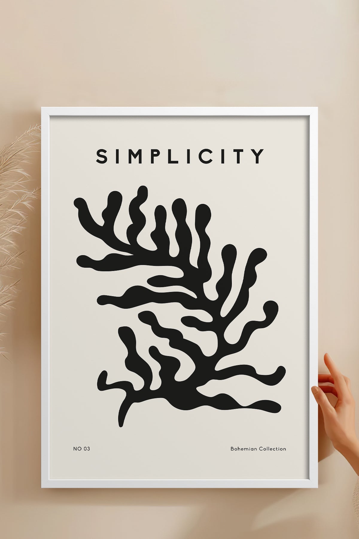 HOMEPACK Ahşap Çerçeveli Tablo Çerçeveli Poster Sanatsal Modern Duvar Dekoru BOHEMIAN-10