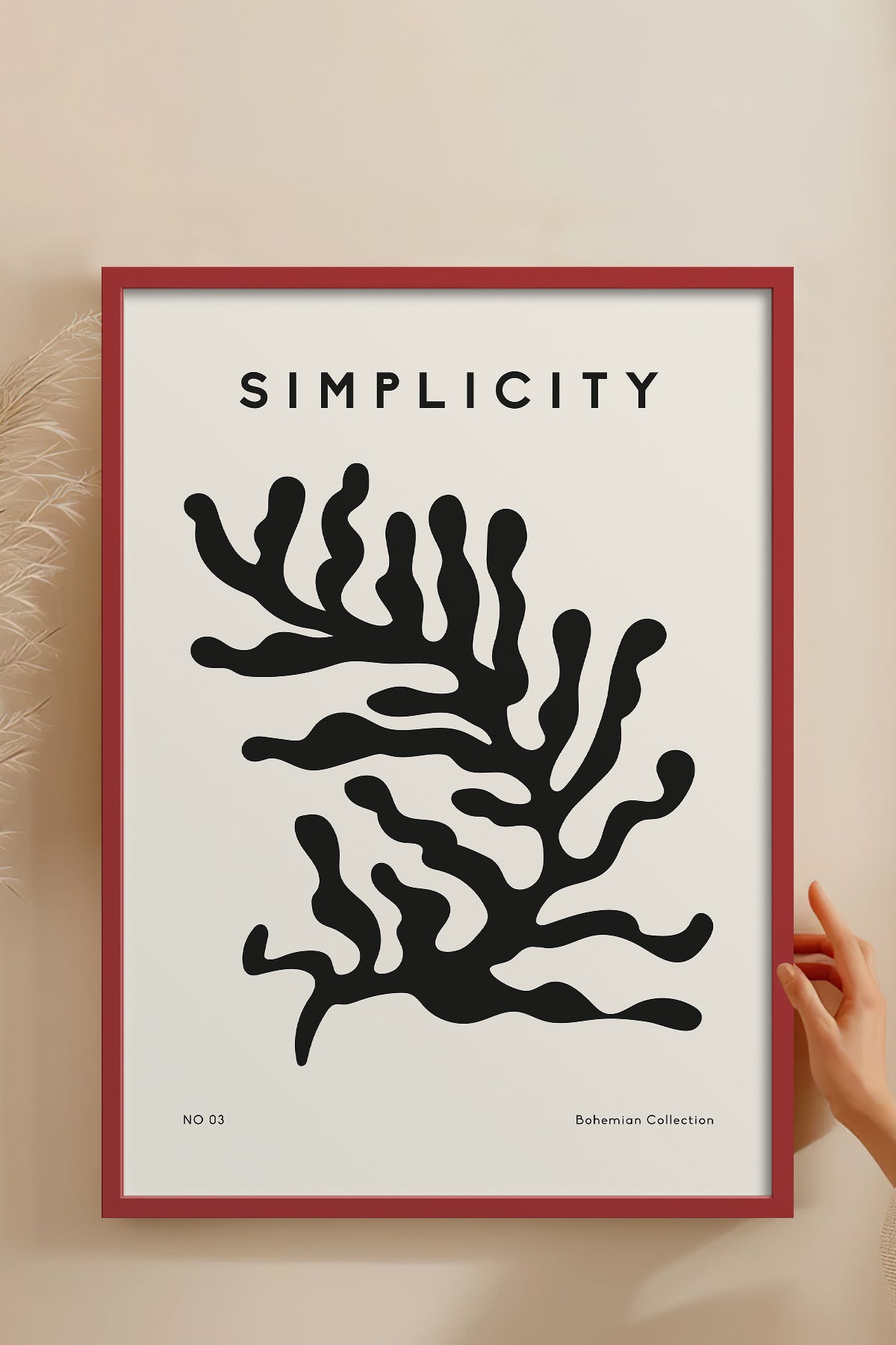 HOMEPACK Ahşap Çerçeveli Tablo Çerçeveli Poster Sanatsal Modern Duvar Dekoru BOHEMIAN-10