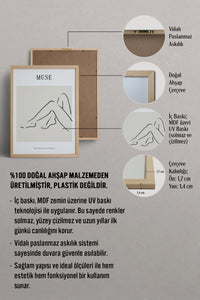 HOMEPACK Ahşap Çerçeveli Tablo Çerçeveli Poster Sanatsal Modern Duvar Dekoru BOHEMIAN-12