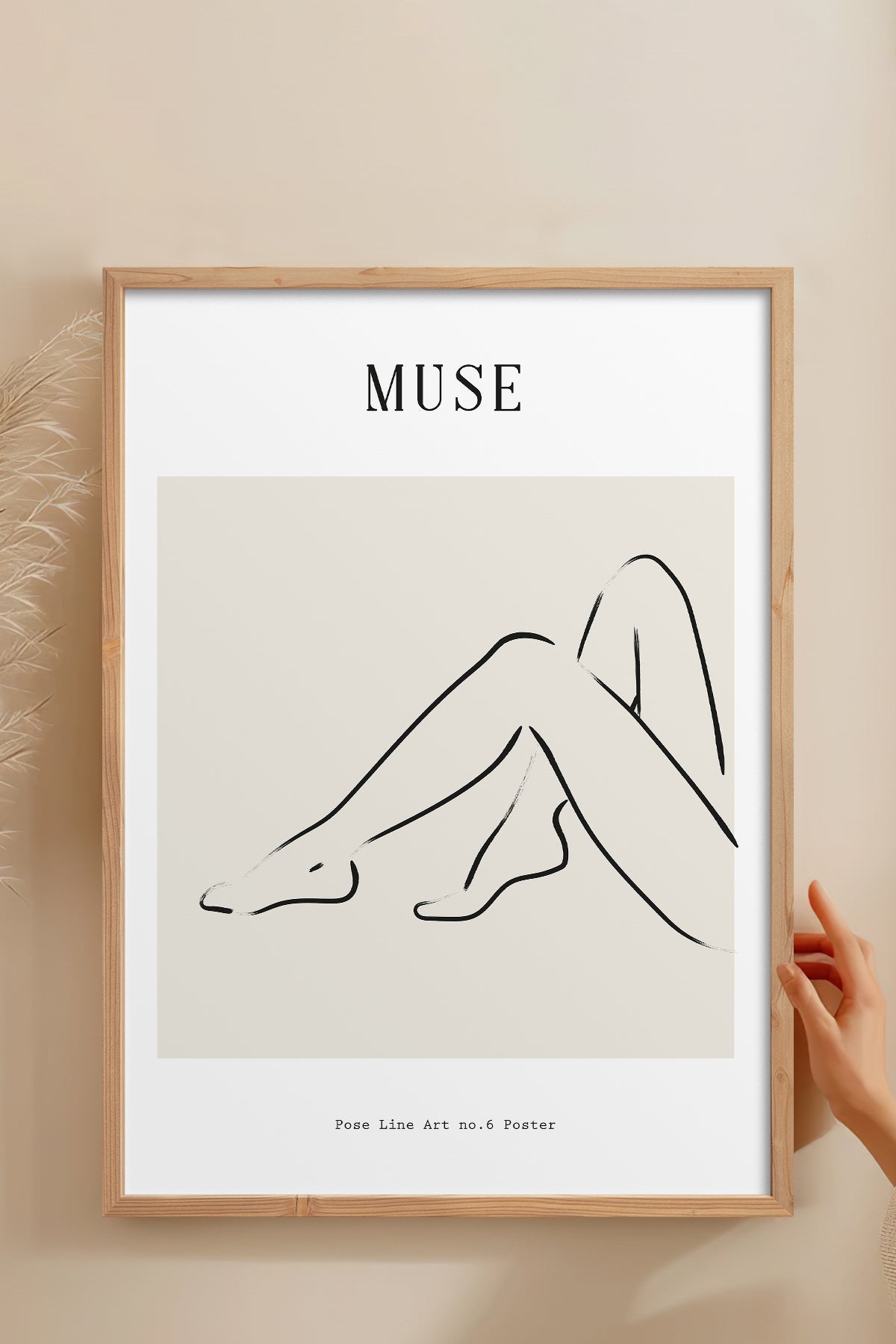 HOMEPACK Ahşap Çerçeveli Tablo Çerçeveli Poster Sanatsal Modern Duvar Dekoru BOHEMIAN-12