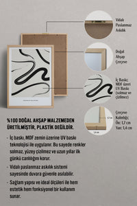 HOMEPACK Ahşap Çerçeveli Tablo Çerçeveli Poster Sanatsal Modern Duvar Dekoru BOHEMIAN-14