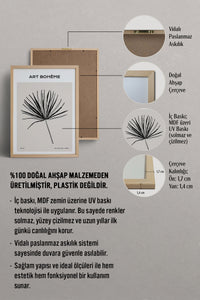 HOMEPACK Ahşap Çerçeveli Tablo Çerçeveli Poster Sanatsal Modern Duvar Dekoru BOHEMIAN-15