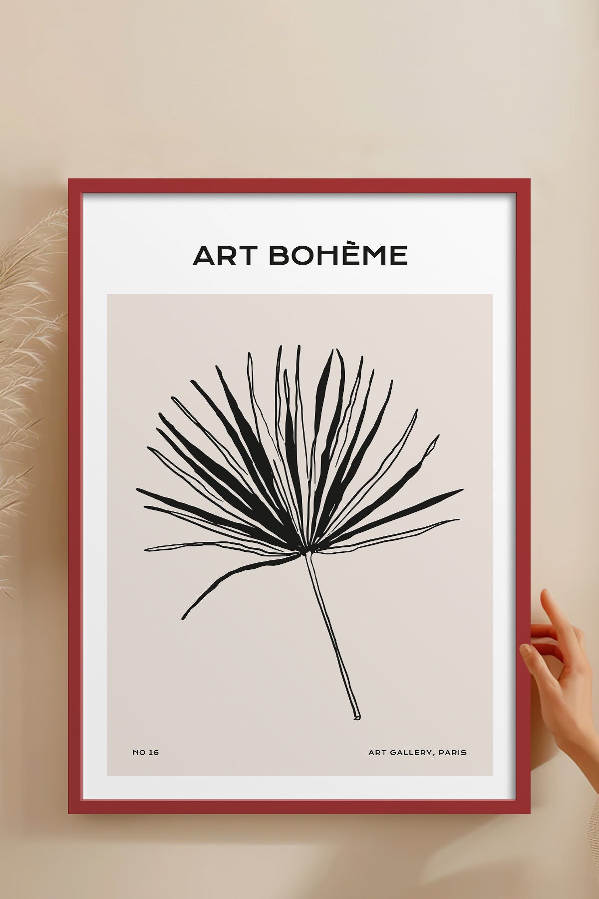 HOMEPACK Ahşap Çerçeveli Tablo Çerçeveli Poster Sanatsal Modern Duvar Dekoru BOHEMIAN-15