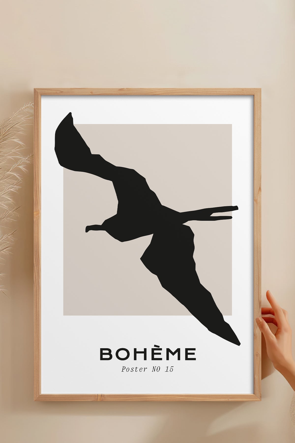 HOMEPACK Ahşap Çerçeveli Tablo Çerçeveli Poster Sanatsal Modern Duvar Dekoru BOHEMIAN-16