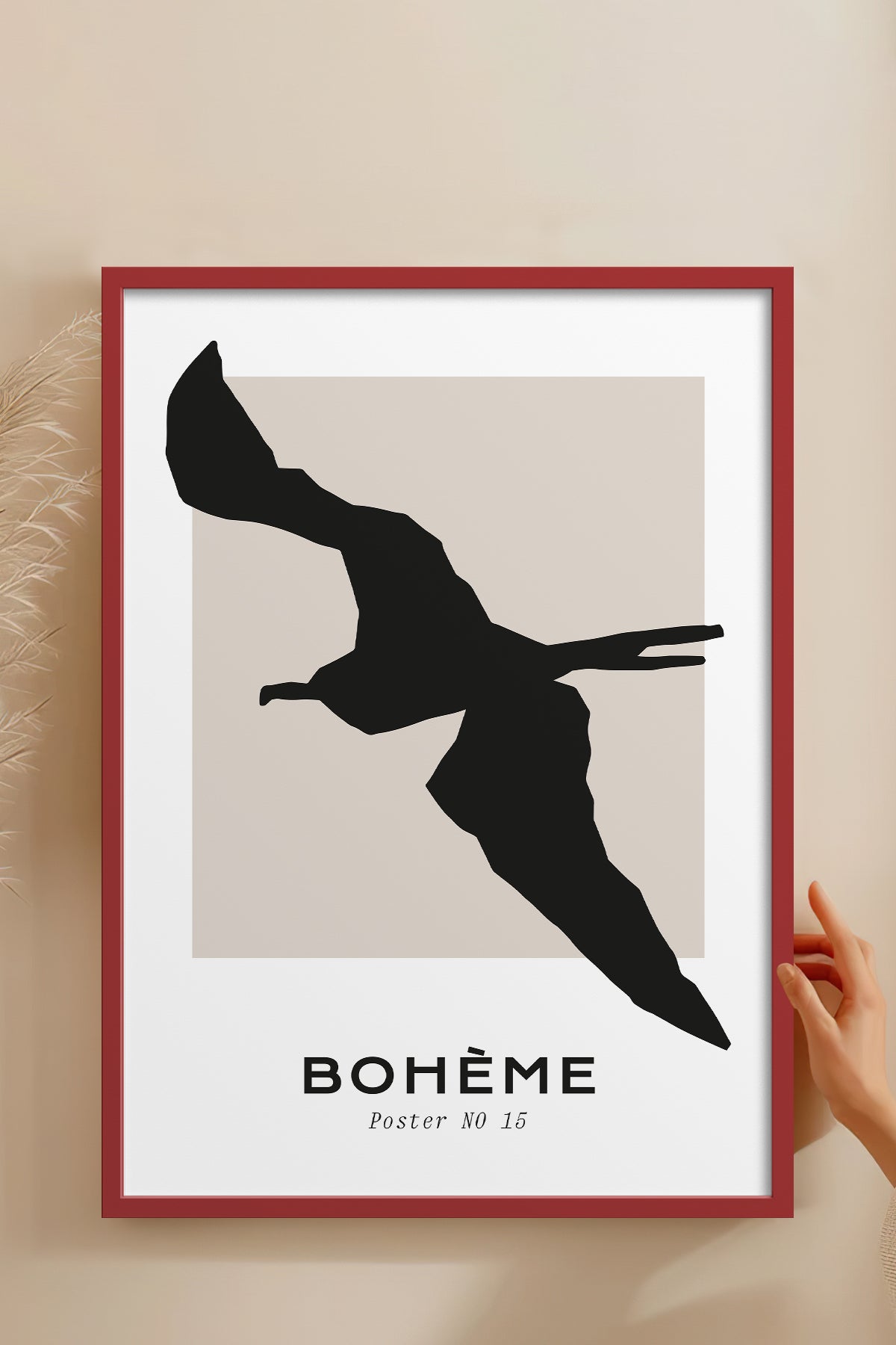 HOMEPACK Ahşap Çerçeveli Tablo Çerçeveli Poster Sanatsal Modern Duvar Dekoru BOHEMIAN-16
