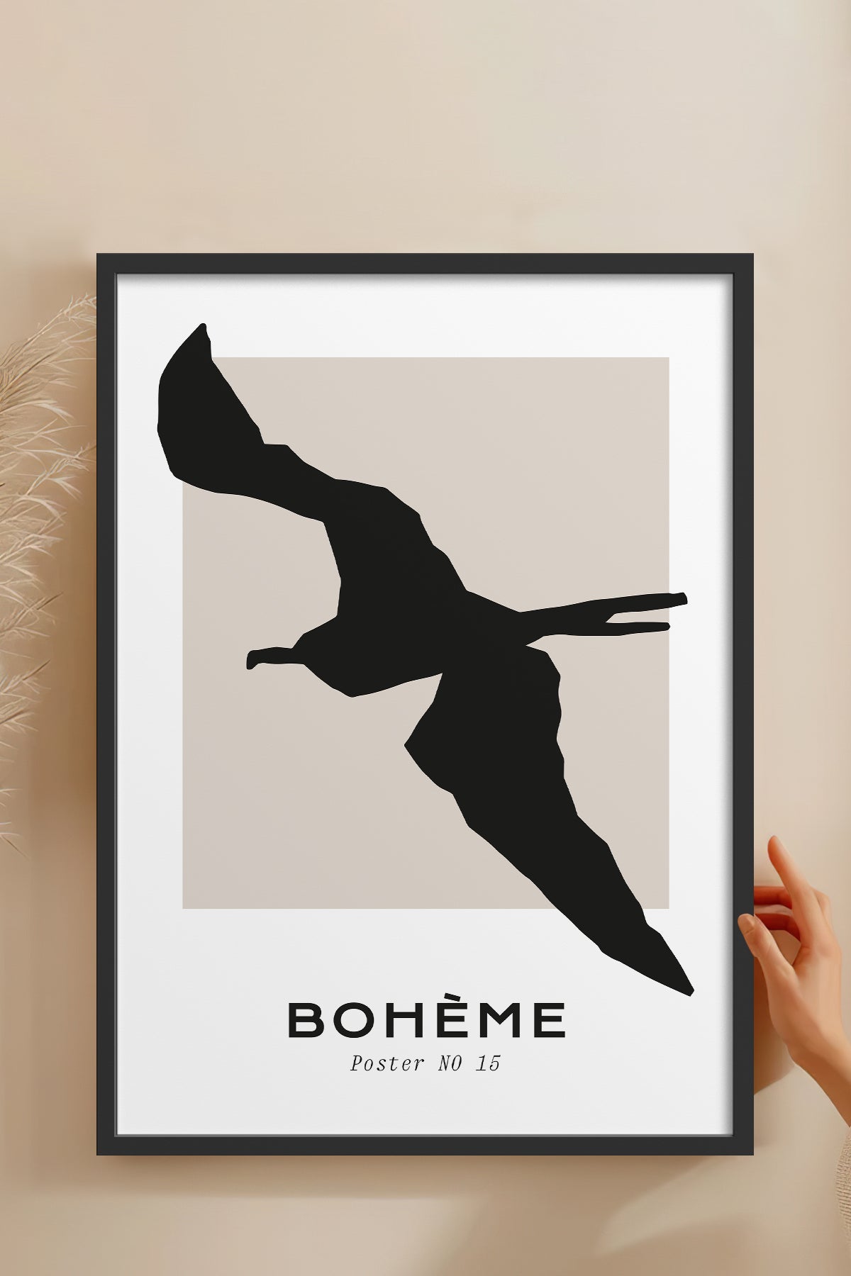 HOMEPACK Ahşap Çerçeveli Tablo Çerçeveli Poster Sanatsal Modern Duvar Dekoru BOHEMIAN-16