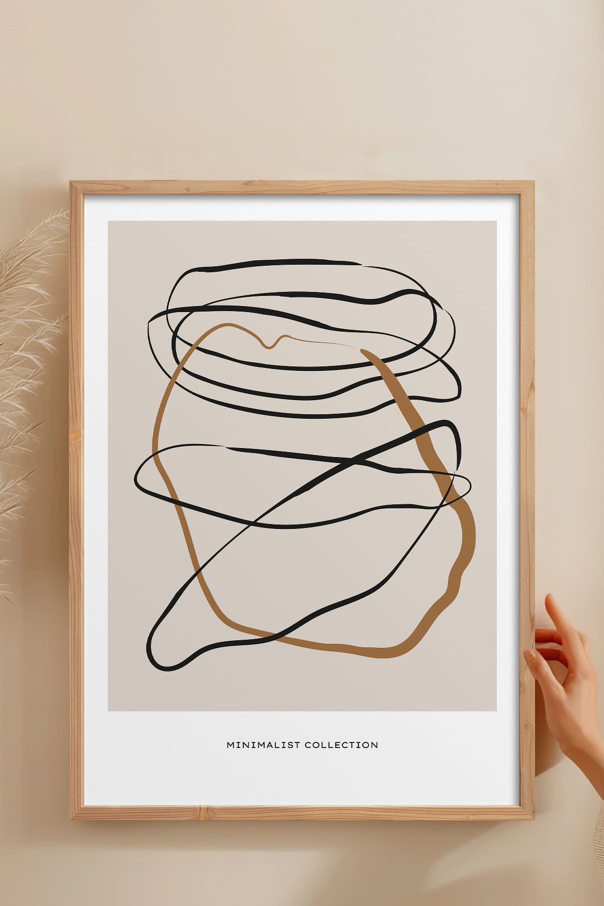 HOMEPACK Ahşap Çerçeveli Tablo Çerçeveli Poster Sanatsal Modern Duvar Dekoru BOHEMIAN-17