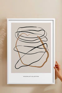 HOMEPACK Ahşap Çerçeveli Tablo Çerçeveli Poster Sanatsal Modern Duvar Dekoru BOHEMIAN-17