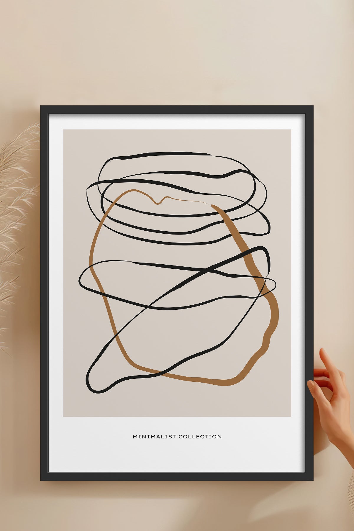 HOMEPACK Ahşap Çerçeveli Tablo Çerçeveli Poster Sanatsal Modern Duvar Dekoru BOHEMIAN-17