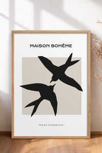 HOMEPACK Ahşap Çerçeveli Tablo Çerçeveli Poster Sanatsal Modern Duvar Dekoru BOHEMIAN-20
