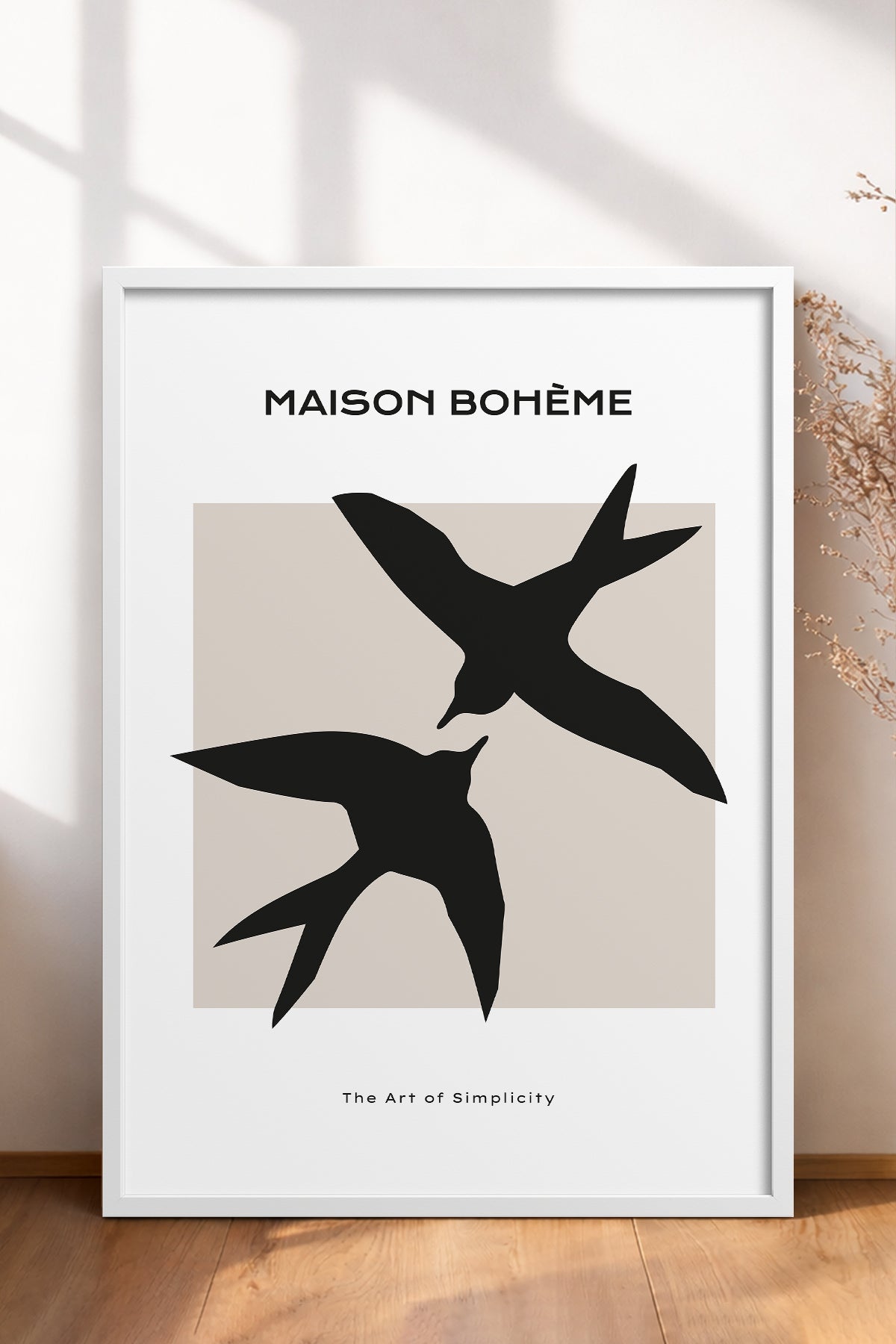 HOMEPACK Ahşap Çerçeveli Tablo Çerçeveli Poster Sanatsal Modern Duvar Dekoru BOHEMIAN-20
