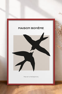 HOMEPACK Ahşap Çerçeveli Tablo Çerçeveli Poster Sanatsal Modern Duvar Dekoru BOHEMIAN-20