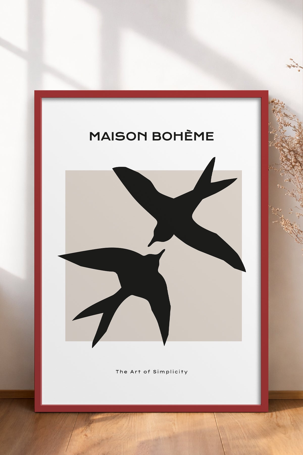 HOMEPACK Ahşap Çerçeveli Tablo Çerçeveli Poster Sanatsal Modern Duvar Dekoru BOHEMIAN-20