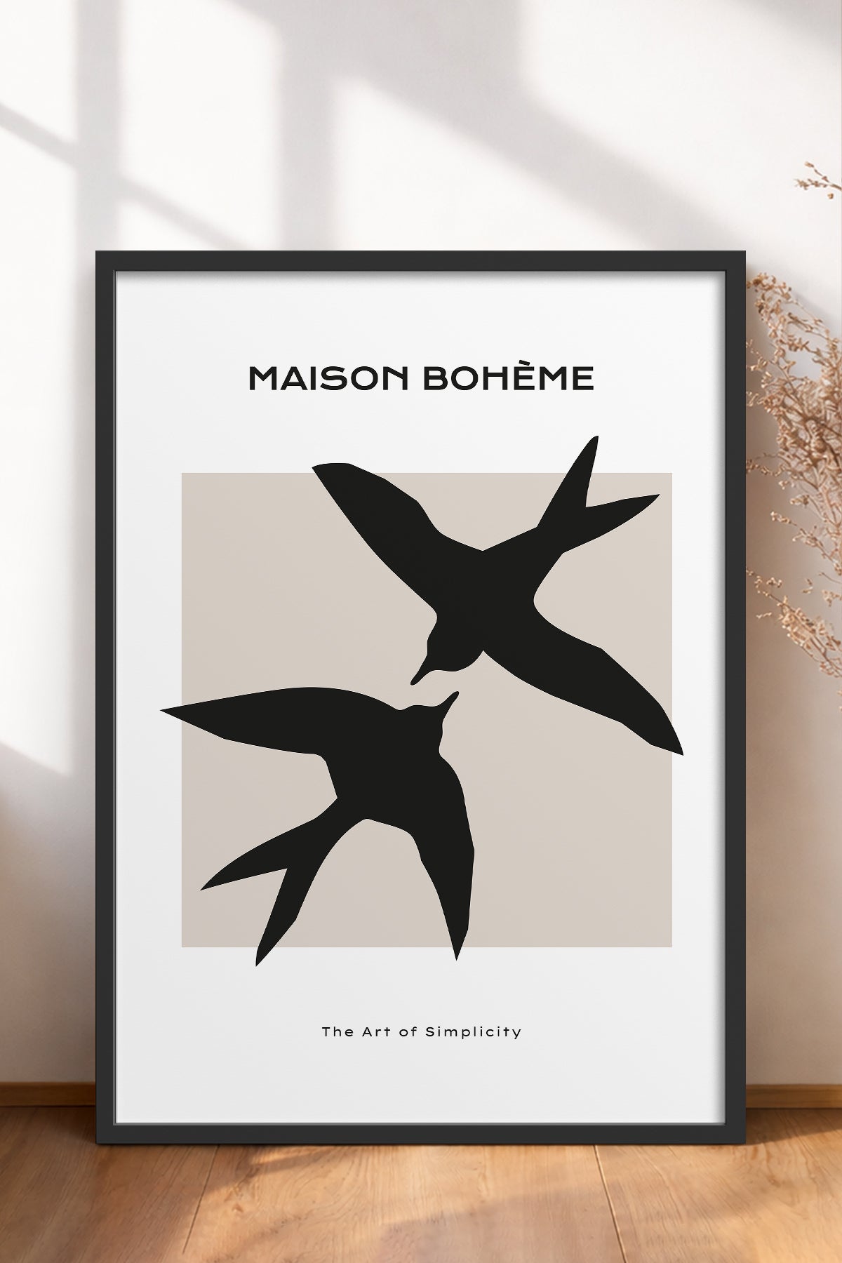 HOMEPACK Ahşap Çerçeveli Tablo Çerçeveli Poster Sanatsal Modern Duvar Dekoru BOHEMIAN-20