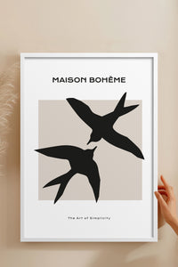 HOMEPACK Ahşap Çerçeveli Tablo Çerçeveli Poster Sanatsal Modern Duvar Dekoru BOHEMIAN-20