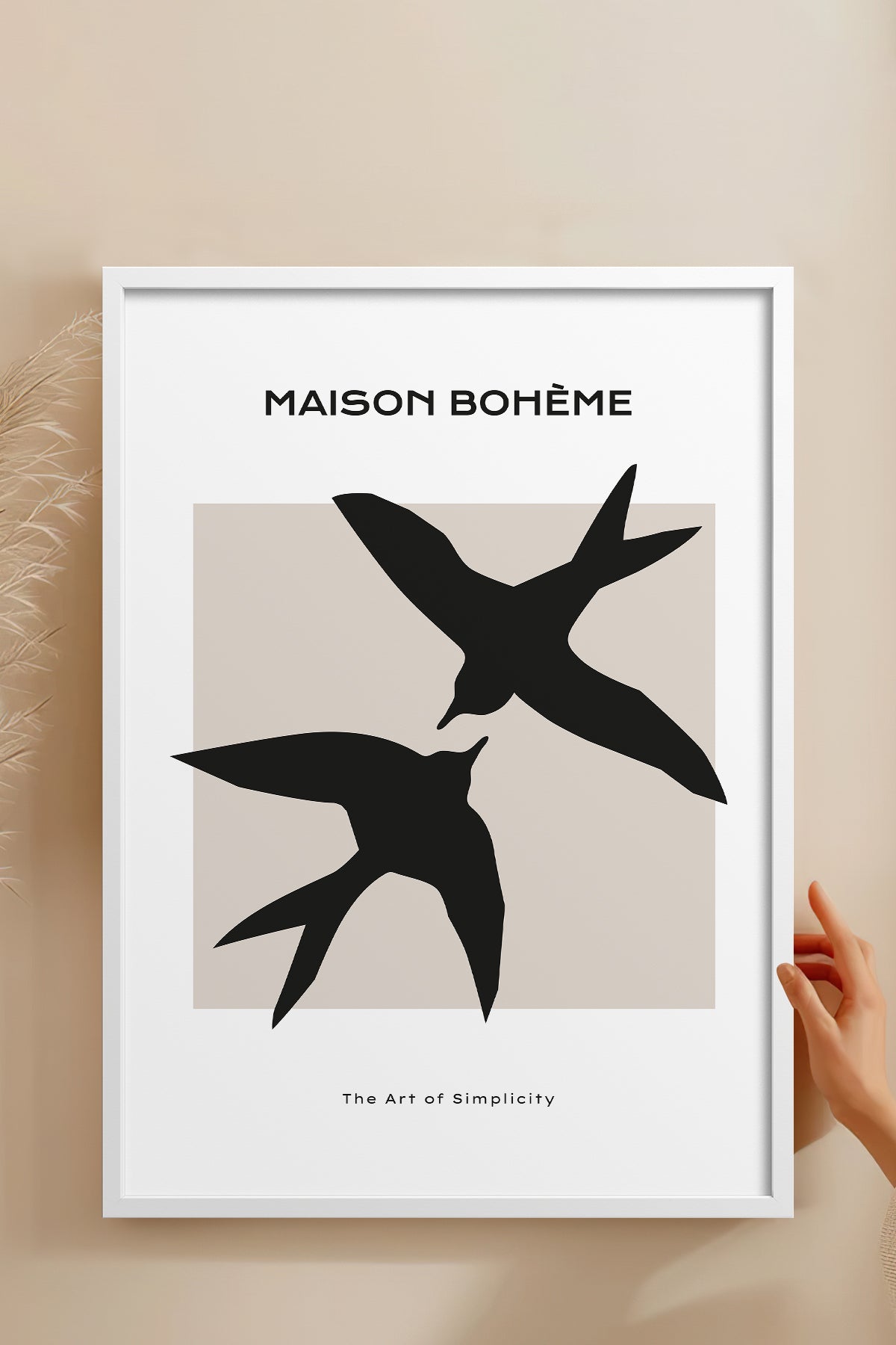 HOMEPACK Ahşap Çerçeveli Tablo Çerçeveli Poster Sanatsal Modern Duvar Dekoru BOHEMIAN-20