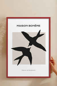 HOMEPACK Ahşap Çerçeveli Tablo Çerçeveli Poster Sanatsal Modern Duvar Dekoru BOHEMIAN-20