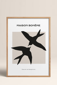 HOMEPACK Ahşap Çerçeveli Tablo Çerçeveli Poster Sanatsal Modern Duvar Dekoru BOHEMIAN-20