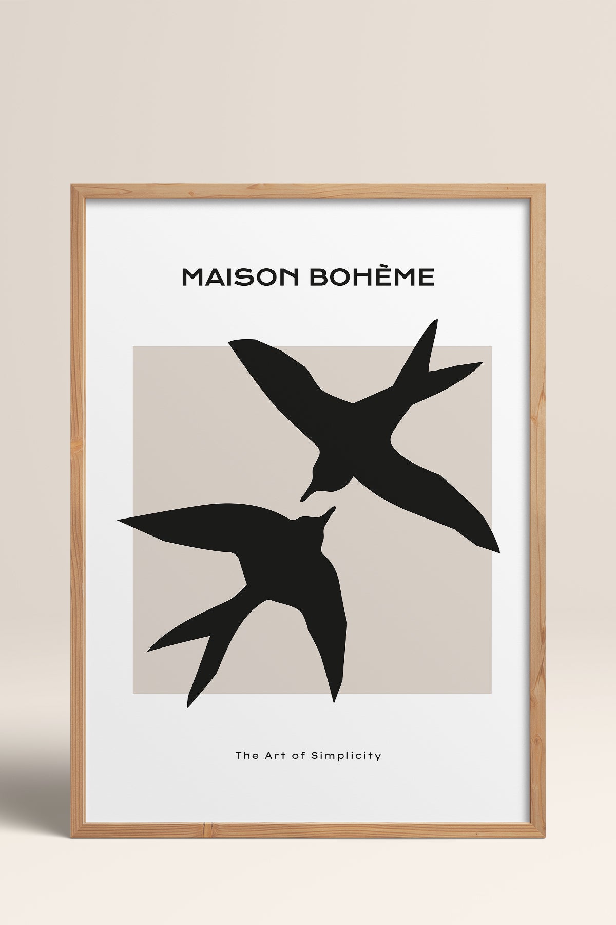 HOMEPACK Ahşap Çerçeveli Tablo Çerçeveli Poster Sanatsal Modern Duvar Dekoru BOHEMIAN-20