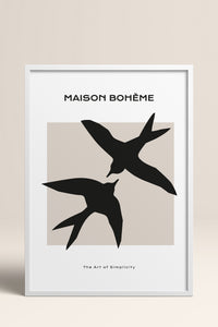 HOMEPACK Ahşap Çerçeveli Tablo Çerçeveli Poster Sanatsal Modern Duvar Dekoru BOHEMIAN-20