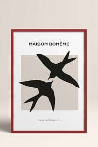 HOMEPACK Ahşap Çerçeveli Tablo Çerçeveli Poster Sanatsal Modern Duvar Dekoru BOHEMIAN-20