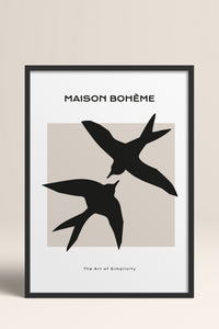 HOMEPACK Ahşap Çerçeveli Tablo Çerçeveli Poster Sanatsal Modern Duvar Dekoru BOHEMIAN-20