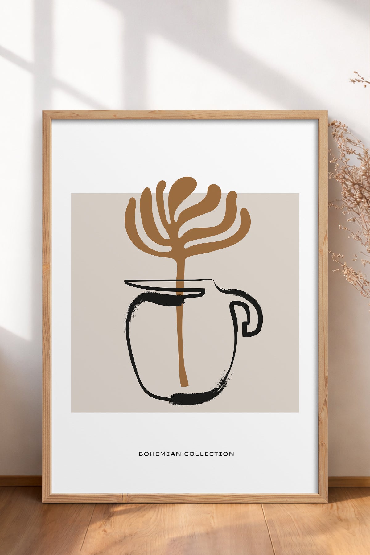 HOMEPACK Ahşap Çerçeveli Tablo Çerçeveli Poster Sanatsal Modern Duvar Dekoru BOHEMIAN-21
