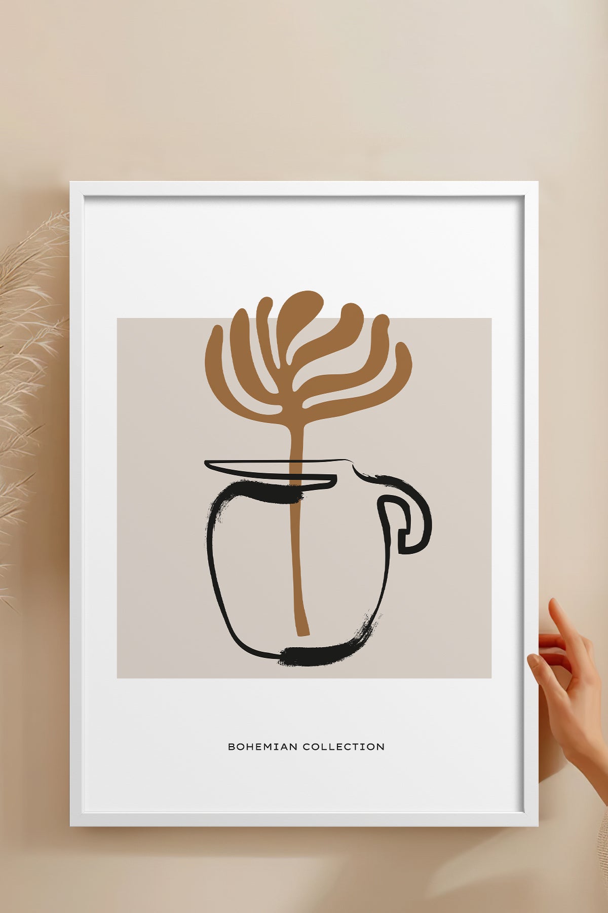 HOMEPACK Ahşap Çerçeveli Tablo Çerçeveli Poster Sanatsal Modern Duvar Dekoru BOHEMIAN-21