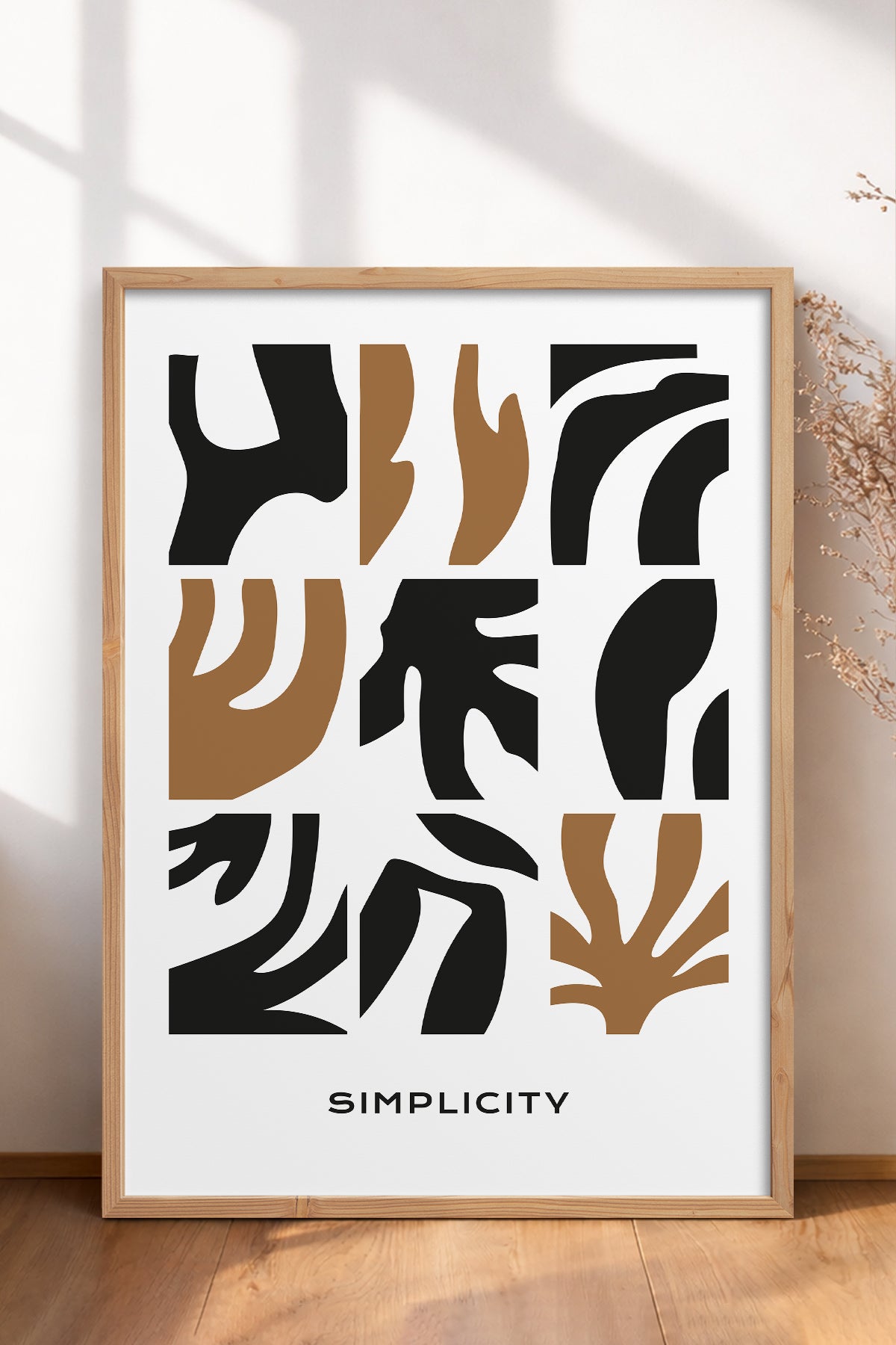HOMEPACK Ahşap Çerçeveli Tablo Çerçeveli Poster Sanatsal Modern Duvar Dekoru BOHEMIAN-23