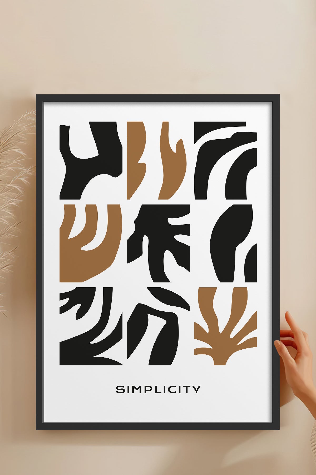 HOMEPACK Ahşap Çerçeveli Tablo Çerçeveli Poster Sanatsal Modern Duvar Dekoru BOHEMIAN-23