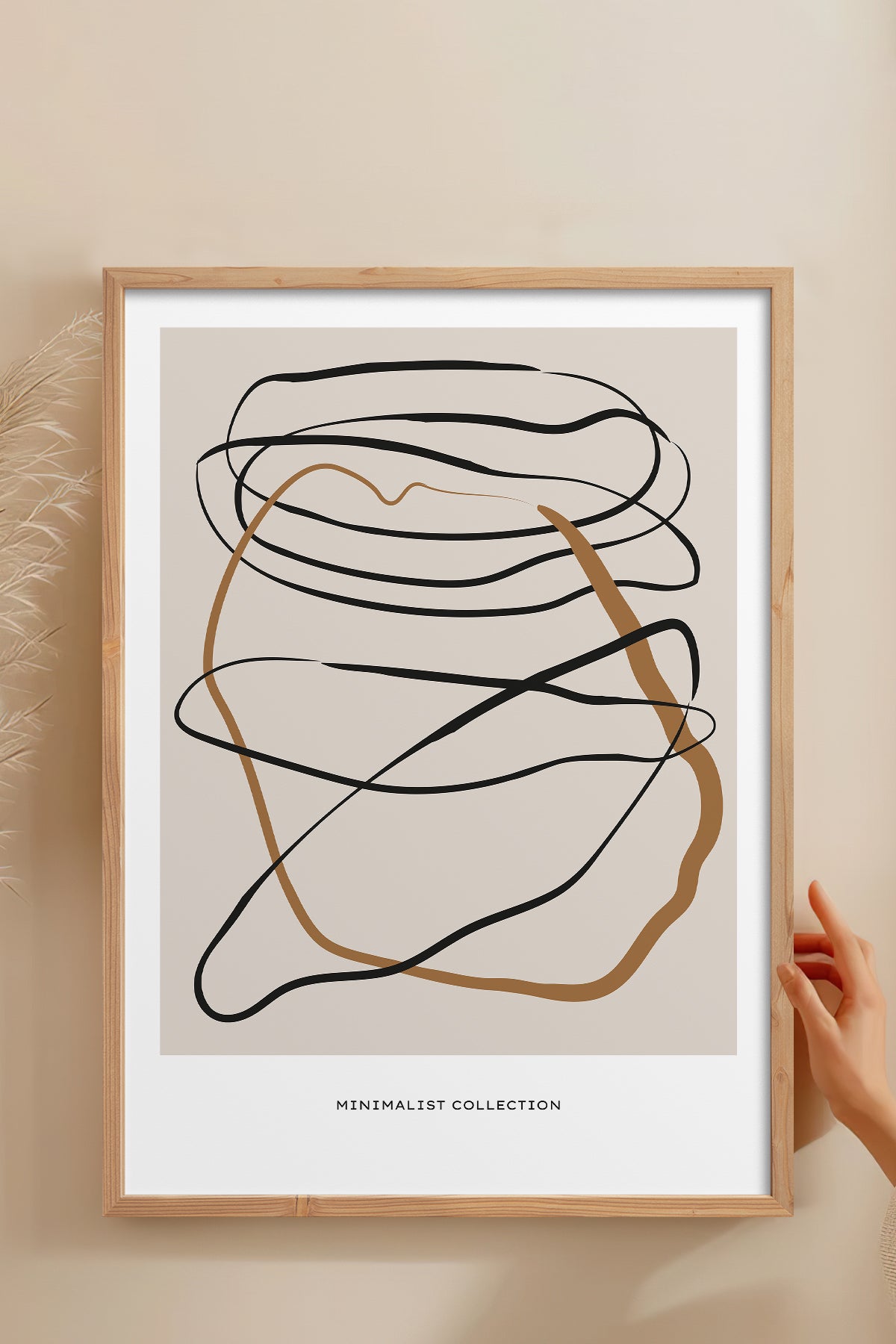 HOMEPACK Ahşap Çerçeveli Tablo Çerçeveli Poster Sanatsal Modern Duvar Dekoru BOHEMIAN-24