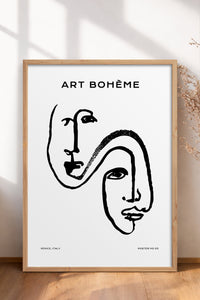 HOMEPACK Ahşap Çerçeveli Tablo Çerçeveli Poster Sanatsal Modern Duvar Dekoru BOHEMIAN-25